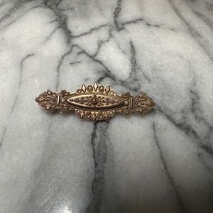 Antique 9k Gold Etruscan Hidden Locket Brooch